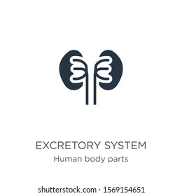 Excretory system icon vector. Trendy flat excretory system icon from human body parts collection isolated on white background. Vector illustration can be used for web and mobile graphic design, logo, 