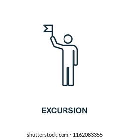 Excursion Creative Icon. Simple Element Illustration. Excursion Icon Symbol Design From Travel Collection. Can Be Used For Web, Mobile And Print. Web Design, Apps, Software, Print.