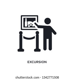 excursion isolated icon. simple element illustration from museum concept icons. excursion editable logo sign symbol design on white background. can be use for web and mobile