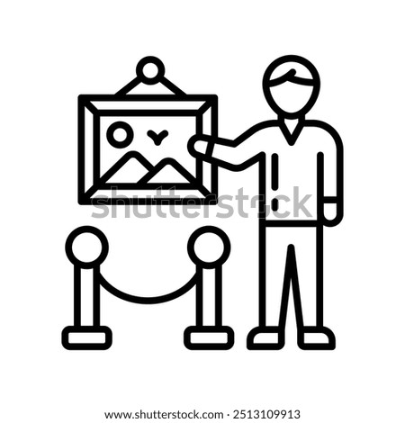 Excursion Outline Icon, Vector illustration
