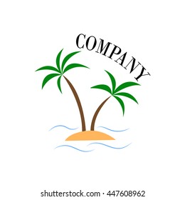 Excursion, summer, sea excursions logo in vector EPS