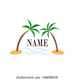 Excursion, summer, sea excursions logo in vector EPS