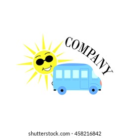 Excursion, summer, sea excursions logo in vector EPS