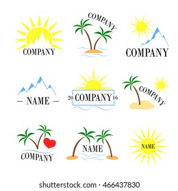 Excursion, summer, sea excursions logo in vector EPS