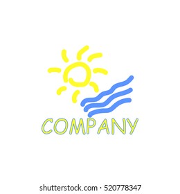 Excursion, summer, sea excursions logo in vector EPS