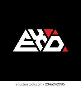 Diseño del logotipo de la letra del triángulo EXD con forma de triángulo. Monograma de diseño del logotipo del triángulo EXD. Plantilla de logotipo vectorial de triángulo EXD con color rojo. Logo triangular EXD Diseño sencillo, elegante y lujoso.