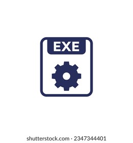 icono de archivo exe en blanco