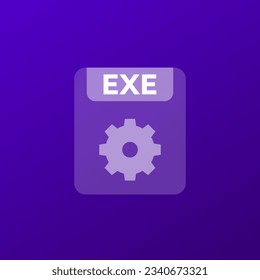 icono de archivo exe, diseño transparente