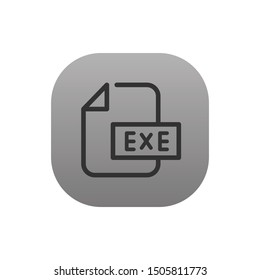EXE File  - Line Vector Icon