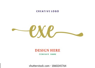 EXE lettering logo is simple, easy to understand and authoritative