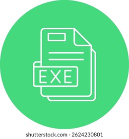 Exe Line vector Icon Design