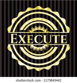 Execute gold shiny emblem