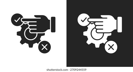 Ejecutar Icono En Blanco Y Negro Estilo Glifo