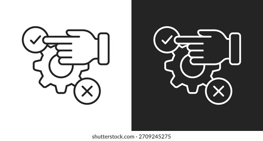 Ejecutar Icono En Estilo De Línea En Blanco Y Negro