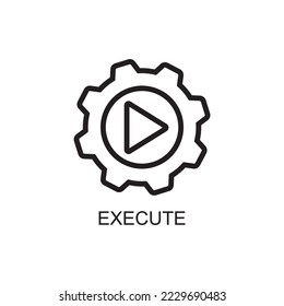 execute icon , business icon vector