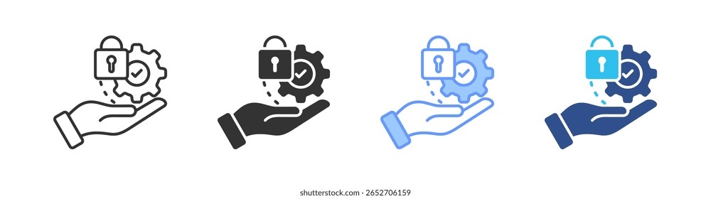 Execute Multi Style Icon Set Vector