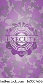 Execute pink and purple on camouflaged texture. Vector Illustration. Detailed.