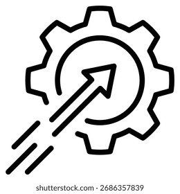Ejecuta la Ilustración vectorial de línea de íconos