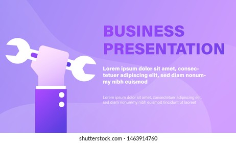 Execution. Business Presentation Background with Illustration.