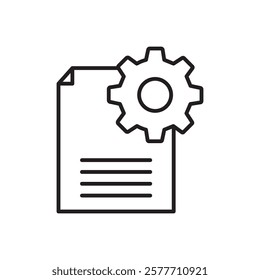 Execution icon Flat simple outline