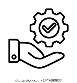 Execution Icon Outline Style Design