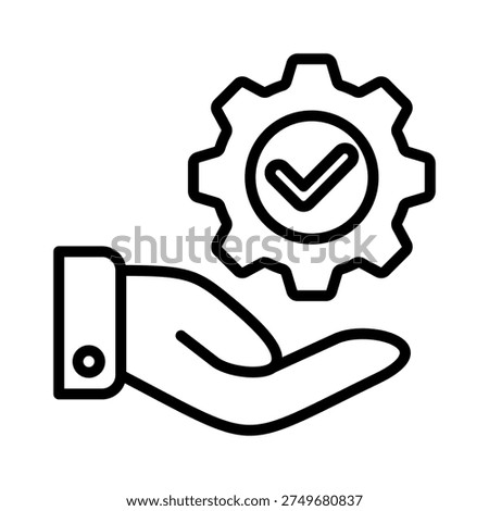 Execution Icon Outline Style Design