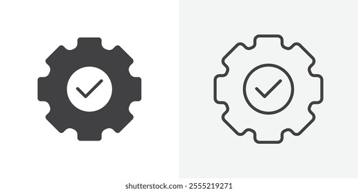 Execution icon. outlined vector style.
