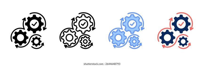 Execution icon sheet multiple style collection