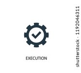 execution icon. Simple element illustration. execution concept symbol design. Can be used for web and mobile.