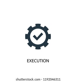 execution icon. Simple element illustration. execution concept symbol design. Can be used for web and mobile.