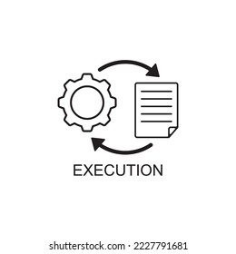 execution icon , technology icon vector