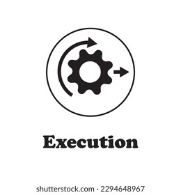 Execution Icon Vector Image Illustration Isolated On White Background