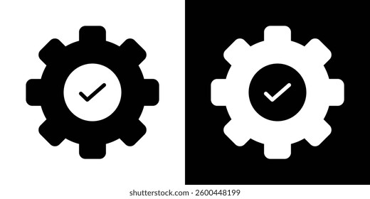 Execution icons vectors set in solid style.