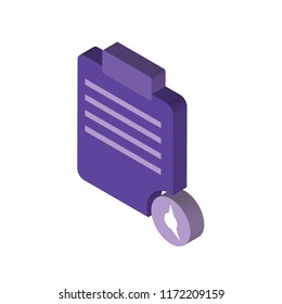 Execution isometric left top view 3D icon