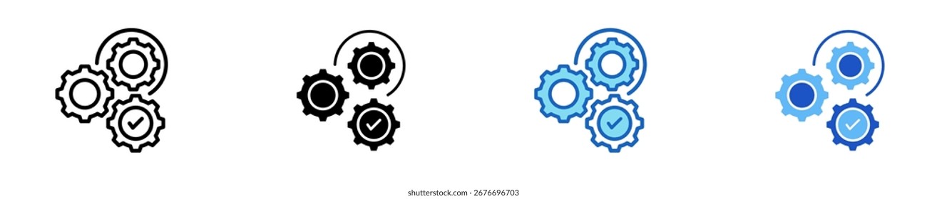 Execution Path Icon Set Multiple Style Collection