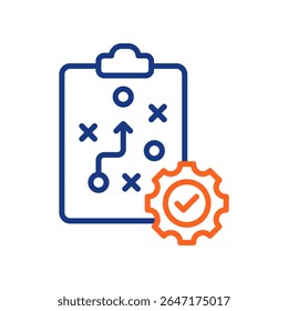 Ilustração do vetor de cor do ícone do plano de execução