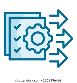 Execution Plan Icon Element For Design