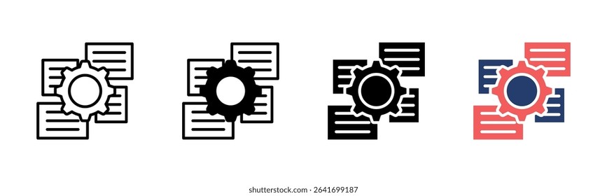 Execution Plan icon sheet multiple style collection