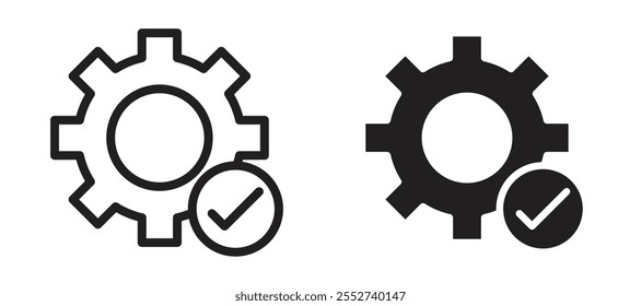 Conjunto de iconos de Vector de ejecución con estilo relleno y delineado en negro.