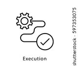 Execution Vector line Icon 