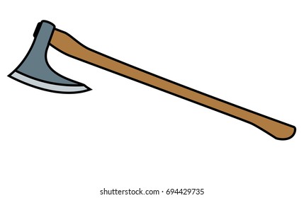 Executioner Axe Simple Vector Illustration Stock Vector (Royalty Free ...