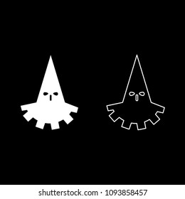 Executioner hangman icon set white color outline