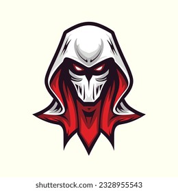 Executioner head vector logo design template for e-sport logo design