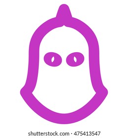 Executioner Helmet vector icon. Style is linear flat icon symbol, violet color, white background.