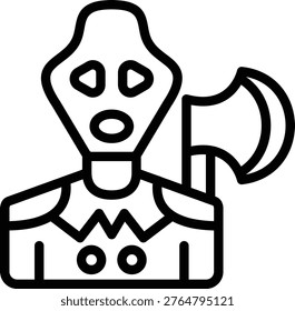 Executioner Line Icon and Vector