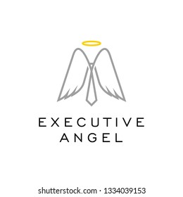 Executive angel logo design template