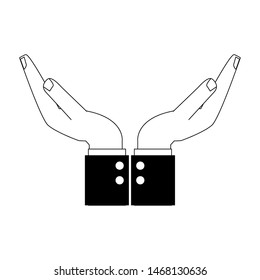 executive business corporate man hands cartoon vector illustration graphic design