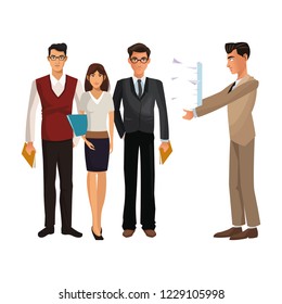 Executive business coworkers isolated