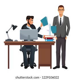 Executive business coworkers isolated