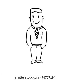 executive business man - vector illustration